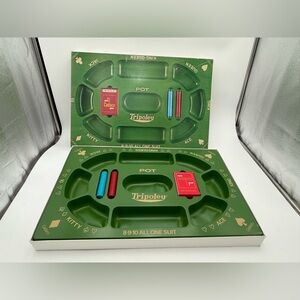 Vintage Cadaco Tripoley Special Edition No. 300 With Box Tray Cards, Chips 1968